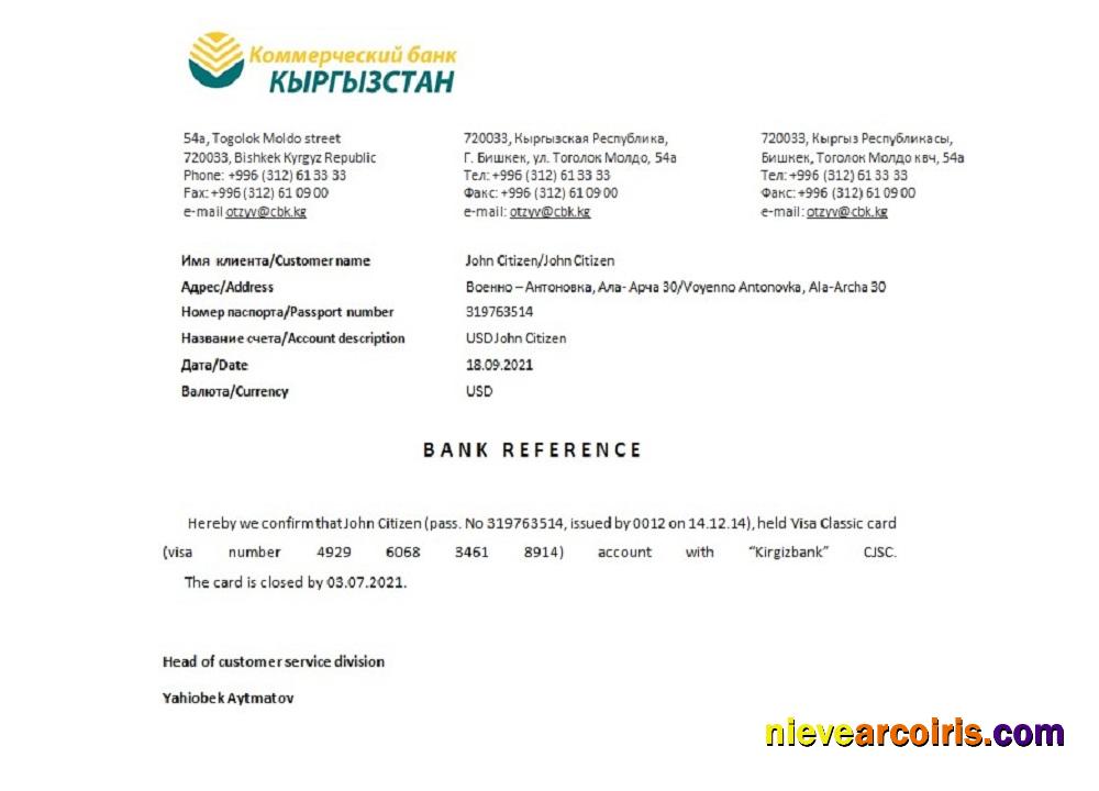 Kyrgyzstan Kirgizbank closure reference